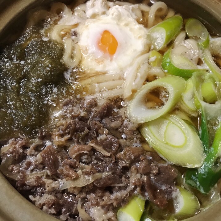 牛しぐれを使って簡単肉うどん♪